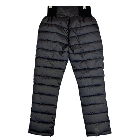 Girls Medium Quilted Black Winter Snow Pants Elastic Waistband Pockets Outdoors - Picture 2 of 9